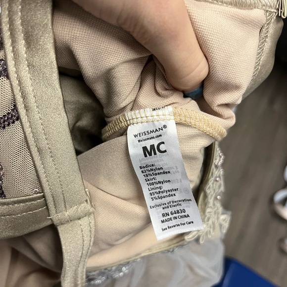 Weissman Grey Sequin Ballet Dance Costume - Picture 9 of 9